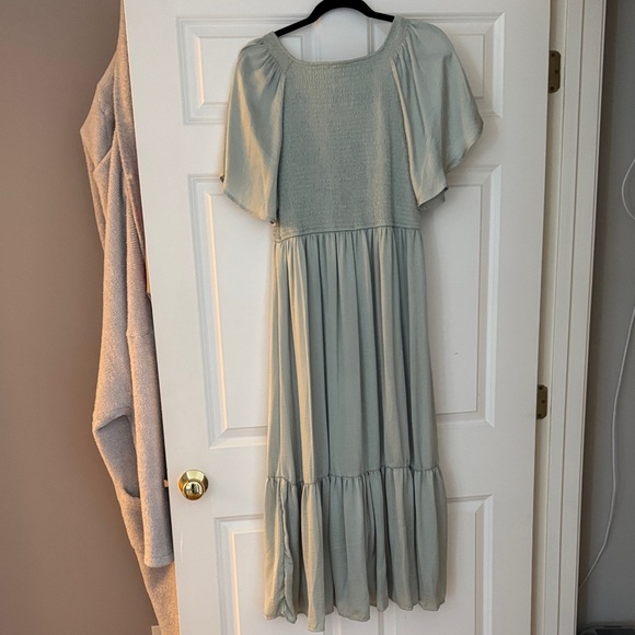 In Bloom Sage Green Midi Dress